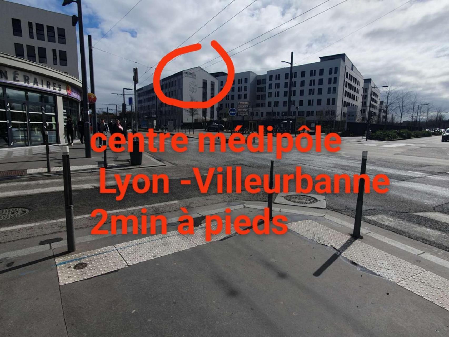 Medipole T2 Avec Un Garage Gratuit Sur Place, 16Min A Centre Ville Lyon En Metro A Villeurbanne Extérieur photo